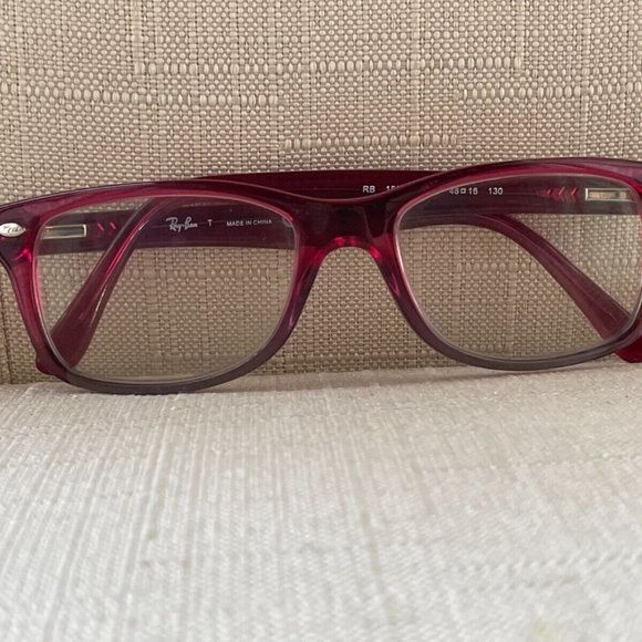 Ray-ban Women Eyeglasses Frame Double Tone Reddish Purple for small Face RB1531 - Picture 3 of 11